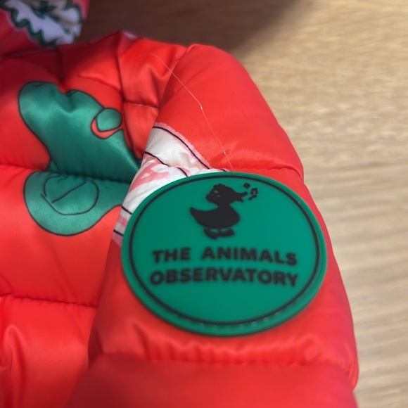 Save the Duck X The Animal observatory Kids Red lobster coat sz 6 Nwot,8 yrs NWT - Picture 12 of 15